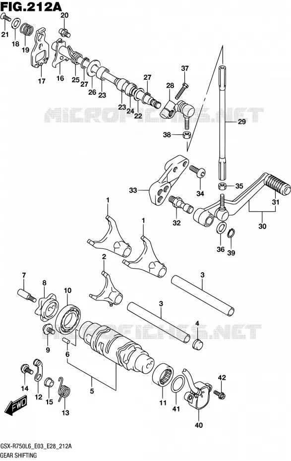 SCHAKELEN ASSY Suzuki MOTO 750 GSX-R 2016  GSX-R750 L6 (E03,E28,E33)