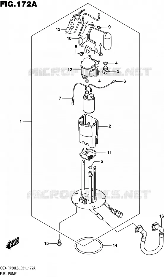 BENZINE POMP Suzuki MOTO 750 GSX-R 2016  GSX-R750 L6 (E21)