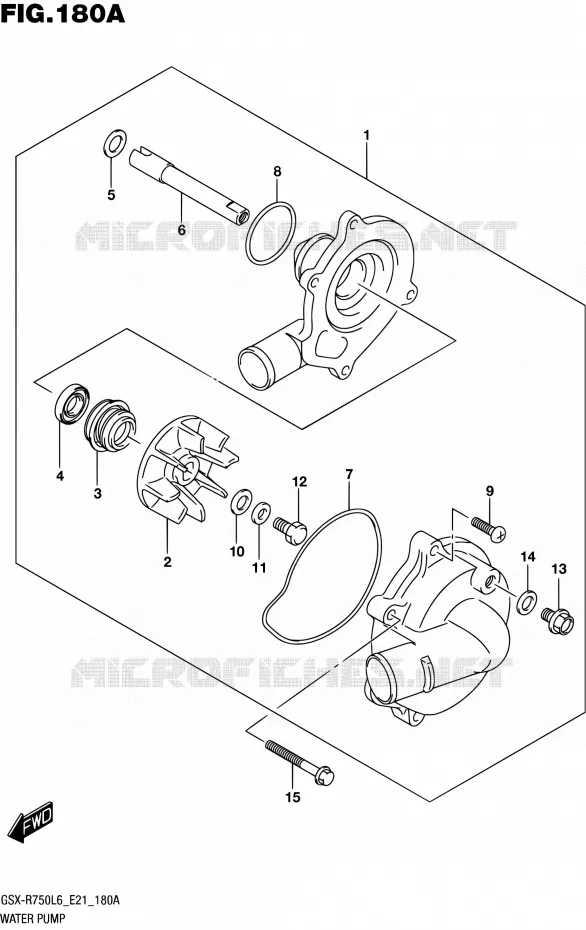 WATERPOMP Suzuki MOTO 750 GSX-R 2016  GSX-R750 L6 (E21)