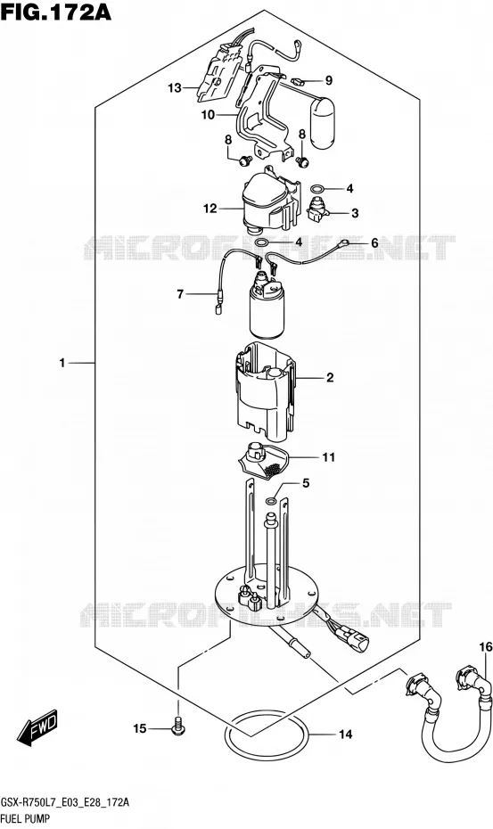 BENZINE POMP Suzuki MOTO 750 GSX-R 2017  GSX-R750 L7 (E03,E28,E33)