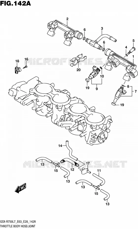 GASKLEPHUIS (GSX-R750L7 E03) Suzuki MOTO 750 GSX-R 2017  GSX-R750 L7 (E03,E28,E33)