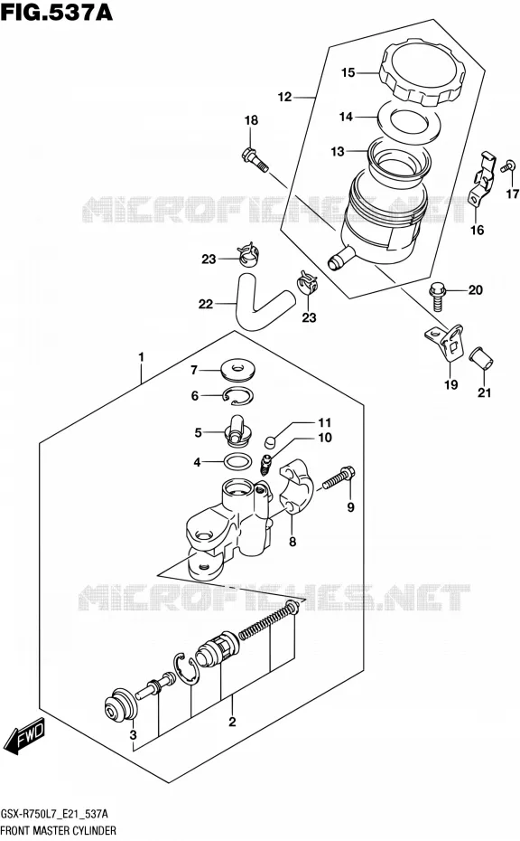 FRONT HOOFDREMCILINDER Suzuki MOTO 750 GSX-R 2017  GSX-R750 L7 (E21)