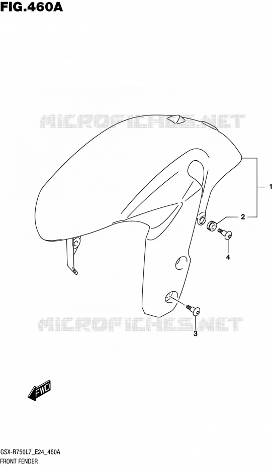 FRONT FENDER Suzuki MOTO 750 GSX-R 2017  GSX-R750 L7 (E24)
