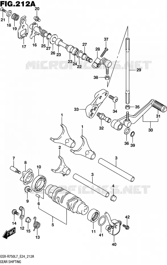 SCHAKELEN ASSY Suzuki MOTO 750 GSX-R 2017  GSX-R750 L7 (E24)