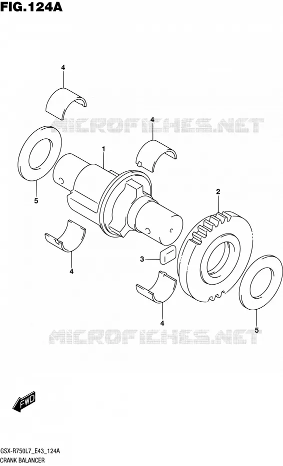 CRANK BALANCER Suzuki MOTO 750 GSX-R 2017  GSX-R750 L7 (E43)