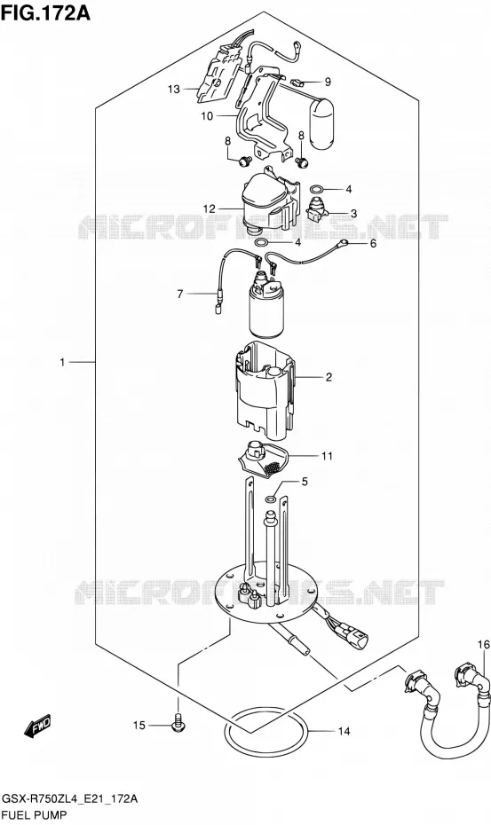 BENZINE POMP Suzuki MOTO 750 GSX-R 2014  GSX-R750ZUF L4 (E21)