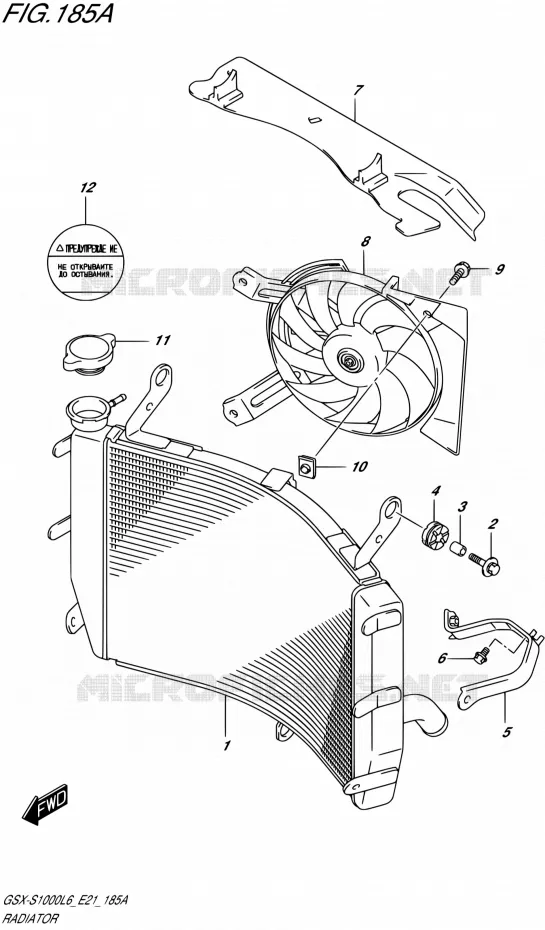 RADIATOR Suzuki MOTO 1000 GSX-S 2016  GSX-S1000A L6 (E21)