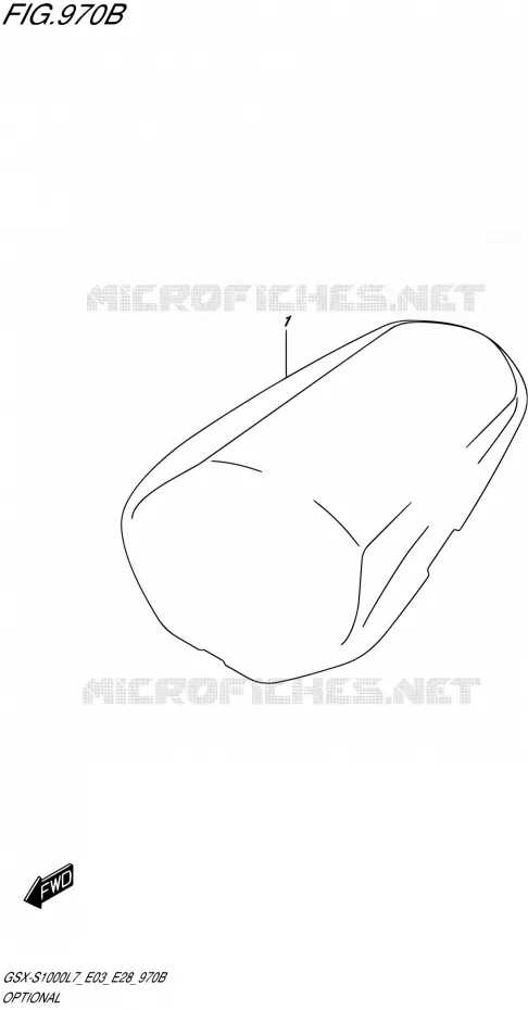 OPTIES (SEAT TAIL BOX) Suzuki MOTO 1000 GSX-S 2017  GSX-S1000A L7 (E03,E28,E33)