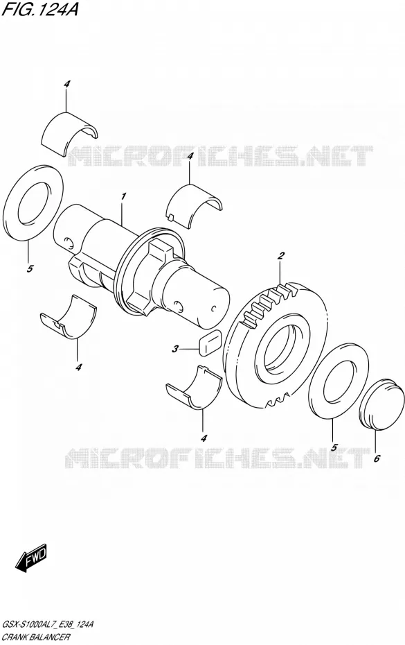 CRANK BALANCER Suzuki MOTO 1000 GSX-S 2017  GSX-S1000A L7 (E38)