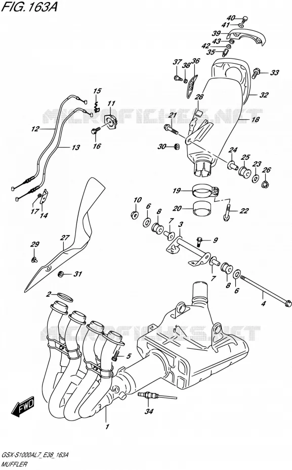 GELUIDDEMPER Suzuki MOTO 1000 GSX-S 2017  GSX-S1000A L7 (E38)