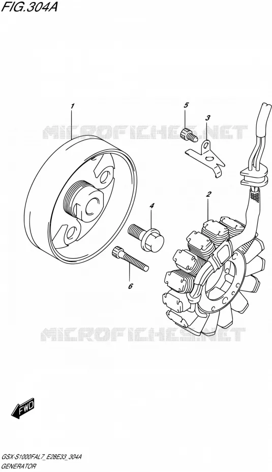 ALTERNATOR Suzuki MOTO 1000 GSX-S 2017  GSX-S1000FA L7 (E28,E33)