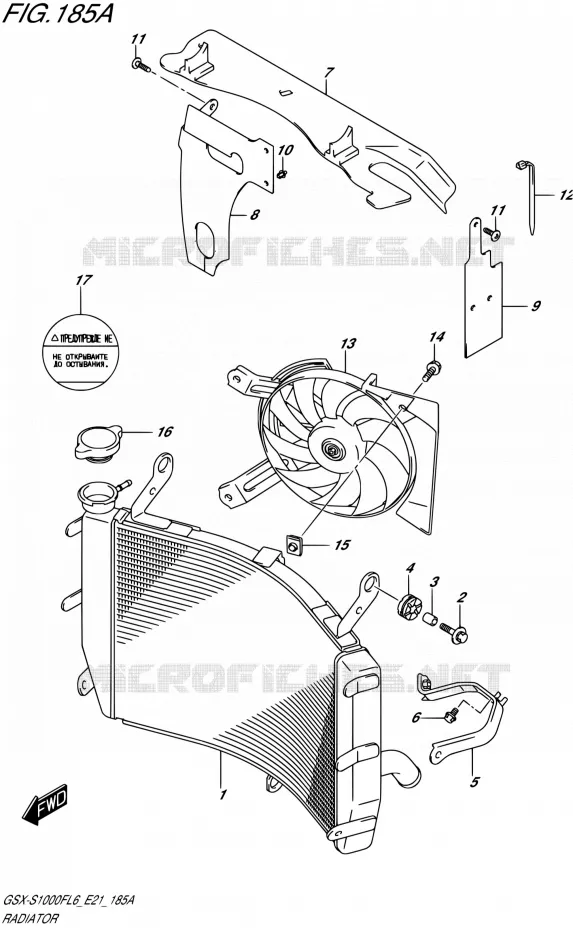 RADIATOR Suzuki MOTO 1000 GSX-S 2016  GSX-S1000F L6 (E21)