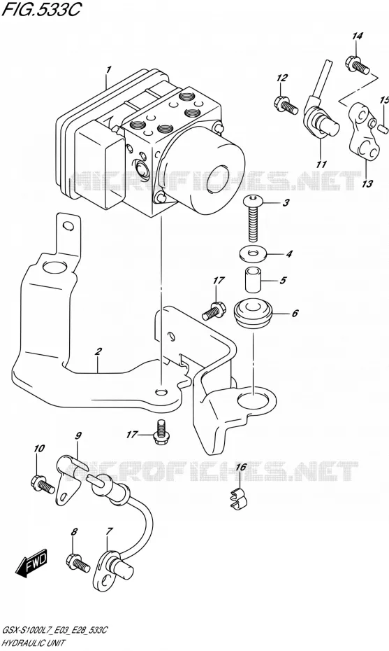 ABS (GSX-S1000AL7 E33) Suzuki MOTO 1000 GSX-S 2017  GSX-S1000 L7 (E33)