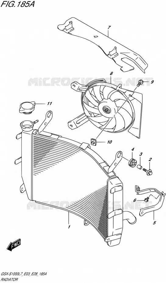 RADIATOR Suzuki MOTO 1000 GSX-S 2017  GSX-S1000 L7 (E33)