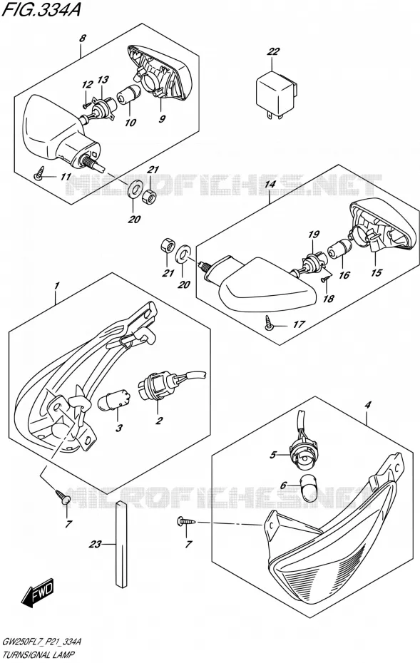 INDICATOREN Suzuki MOTO 250 INAZUMA 2017  GW250F L7 (P21)