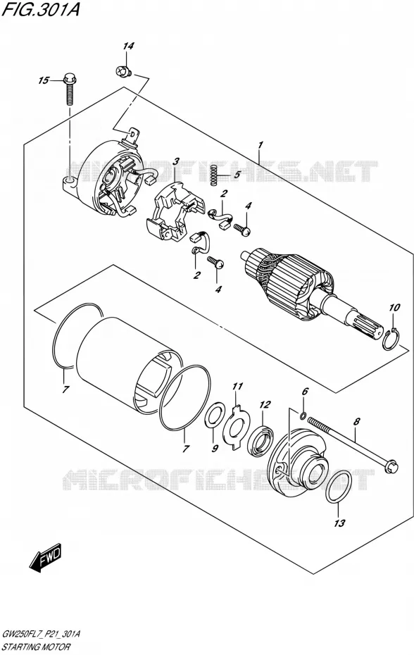 STARTMOTOR Suzuki MOTO 250 INAZUMA 2017  GW250F L7 (P21)