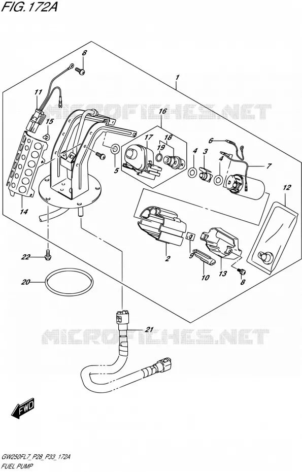 BENZINE POMP Suzuki MOTO 250 INAZUMA 2017  GW250F L7 (P28,P33)