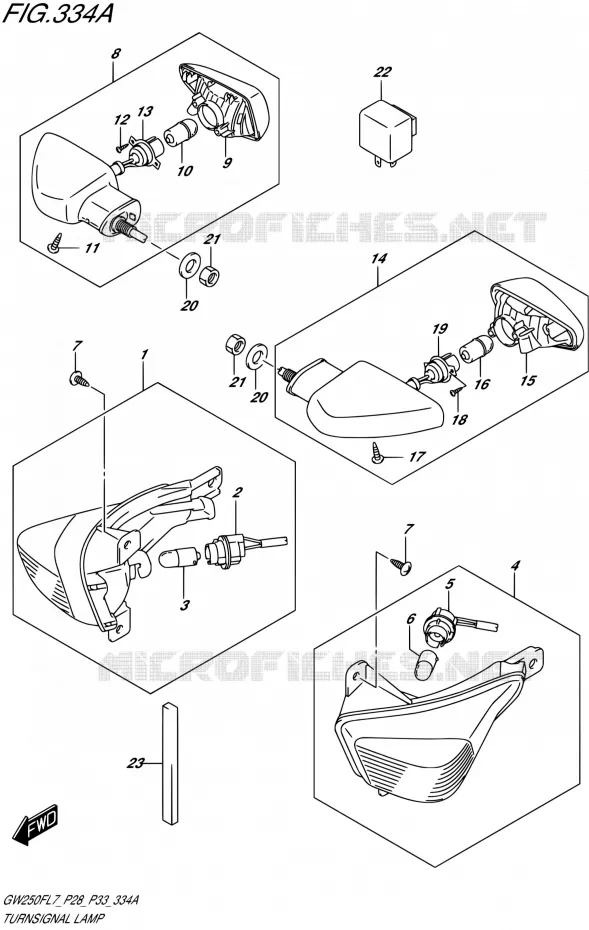 INDICATOREN Suzuki MOTO 250 INAZUMA 2017  GW250F L7 (P28,P33)