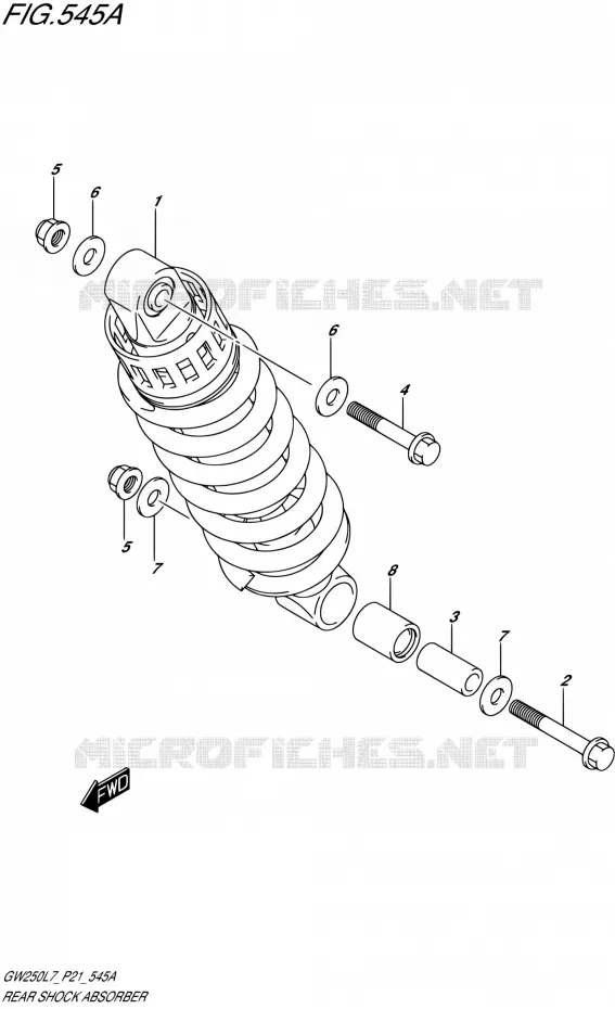 ACHTER SCHOKDEMPER Suzuki MOTO 250 INAZUMA 2017  GW250 L7 (P21)