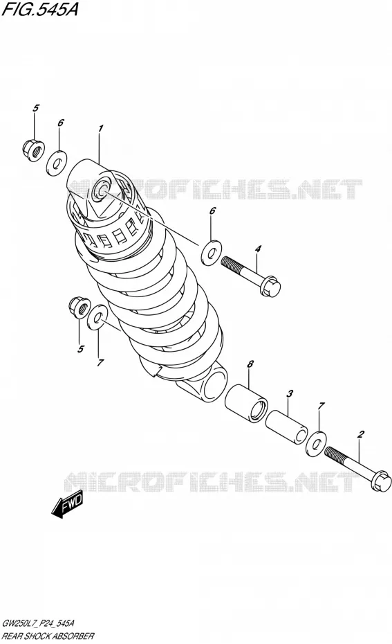ACHTER SCHOKDEMPER Suzuki MOTO 250 INAZUMA 2017  GW250 L7 (P24)