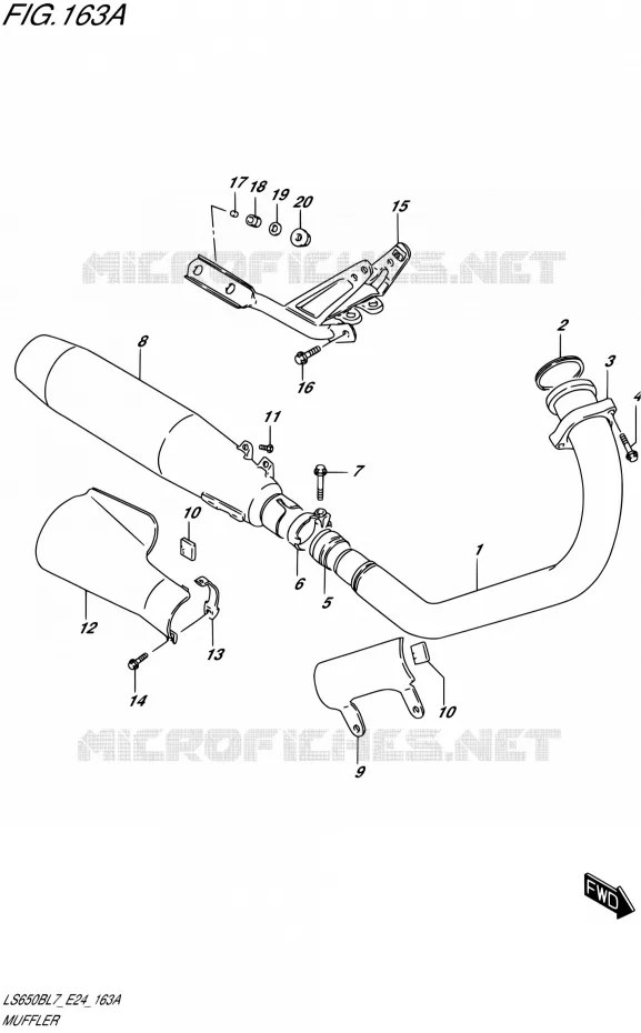 GELUIDDEMPER Suzuki MOTO 650 BOULEVARD 2017  LS650B L7 (E24)