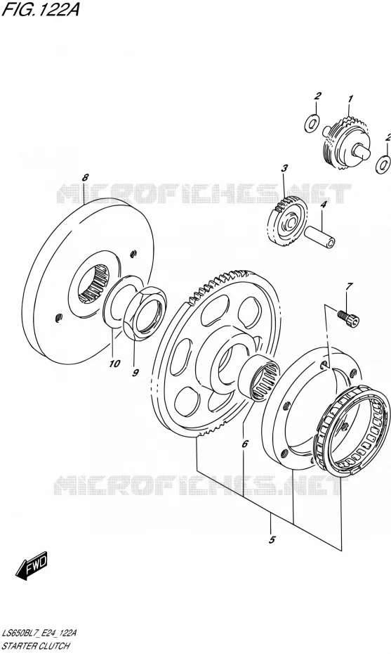 STARTMOTOR CLUTCH Suzuki MOTO 650 BOULEVARD 2017  LS650B L7 (E24)