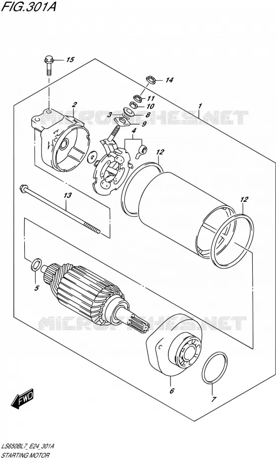 STARTMOTOR Suzuki MOTO 650 BOULEVARD 2017  LS650B L7 (E24)