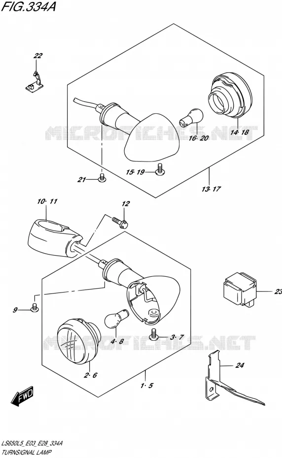 INDICATOREN Suzuki MOTO 650 BOULEVARD 1992  LS650 L5 (E03,E28,E33)