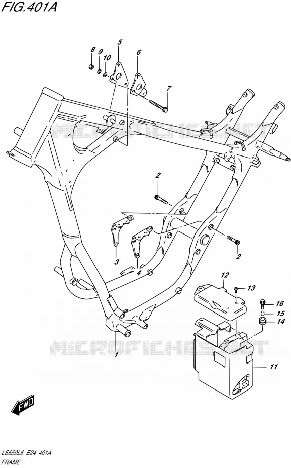 FRAME Suzuki MOTO 650 SAVAGE 2016  LS650 L6 (E24)