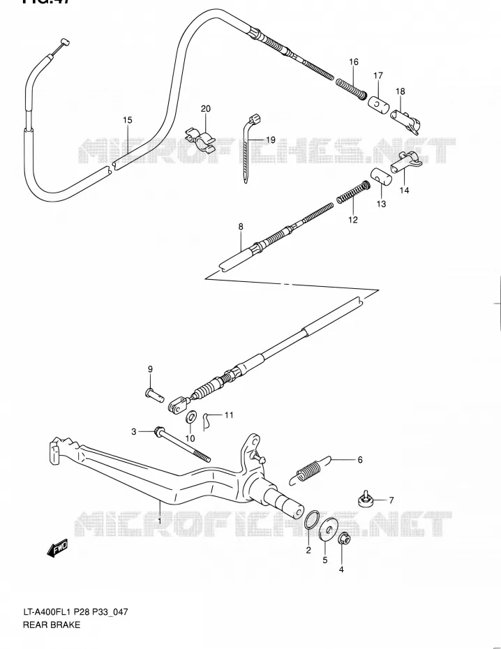 ACHTERREM Suzuki QUAD 400 KINGQUAD 2011  LT-A400F L1/LT-A400FZ L1 (P03,P28,P33)