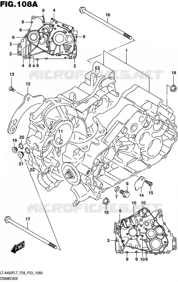 CASING Suzuki QUAD 400 KINGQUAD 2017  LT-A400F L7 (P03,P28,P33)