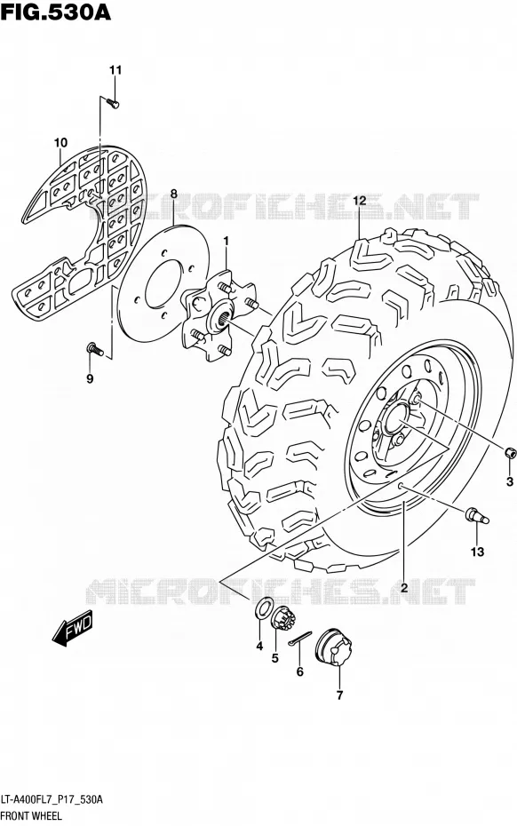 VOORWIEL Suzuki QUAD 400 KINGQUAD 2017  LT-A400F L7 (P17)