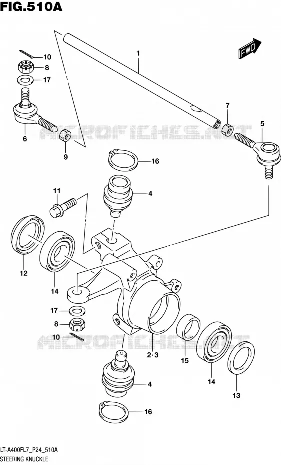 STUURINRICHTINGS - HUB Suzuki QUAD 400 KINGQUAD 2017  LT-A400F L7 (P24)