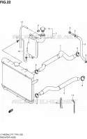 RADIATOR SLANG voor Suzuki KINGQUAD 500 2012