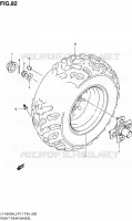 RECHTSE ACHTERWIEL voor Suzuki KINGQUAD 500 2012