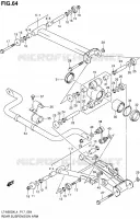 ACHTERWIELOPHANGING ARM voor Suzuki KINGQUAD 500 2014