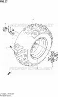 RECHTSE ACHTERWIEL (LT A500XZL4 P17) voor Suzuki KINGQUAD 500 2014