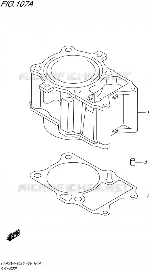 CILINDER Suzuki QUAD 500 KINGQUAD 2016  LT-A500XPBZ L6 (P28,P33)