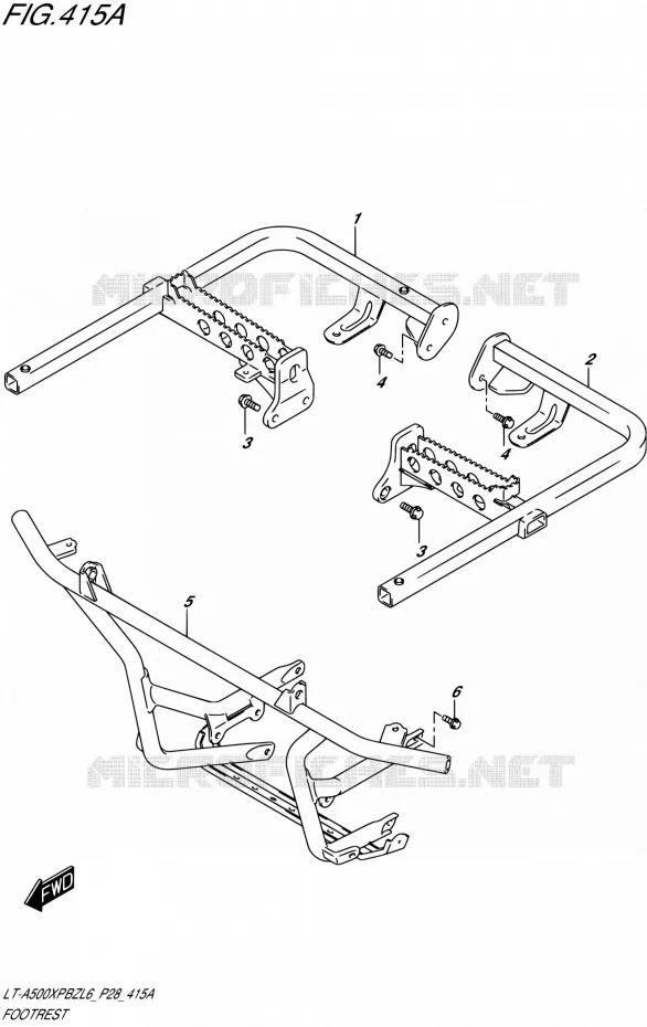 FOOTREST Suzuki QUAD 500 KINGQUAD 2016  LT-A500XPBZ L6 (P28,P33)