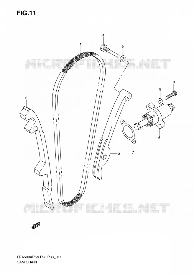 TIMING Suzuki QUAD 500 KINGQUAD 2010  LT-A500XP L0/LT-A500XPZ L0 (P28,P33)
