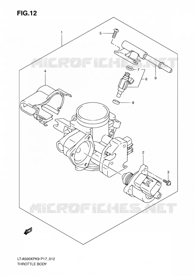 GASKLEPHUIS Suzuki QUAD 500 KINGQUAD 2010  LT-A500XP L0 (P17,P24)