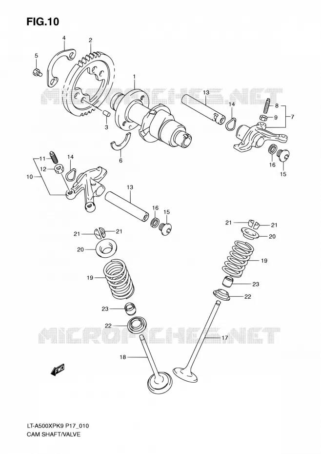 NOKKENAS - VALVES Suzuki QUAD 500 KINGQUAD 2010  LT-A500XP L0 (P17,P24)