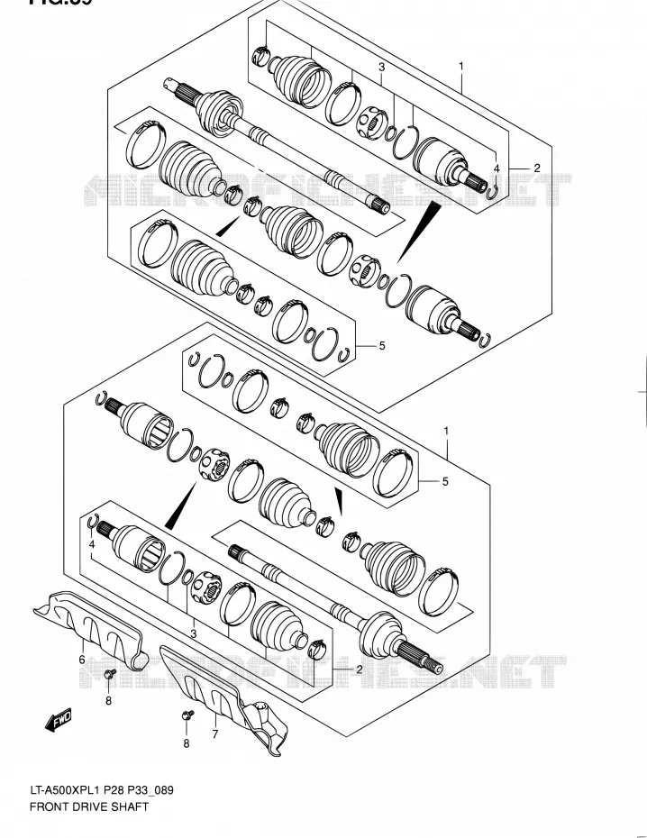 VOORAS Suzuki QUAD 500 KINGQUAD 2011  LT-A500XP L1/LT-A500XPZ L1 (P03,P28,P33)