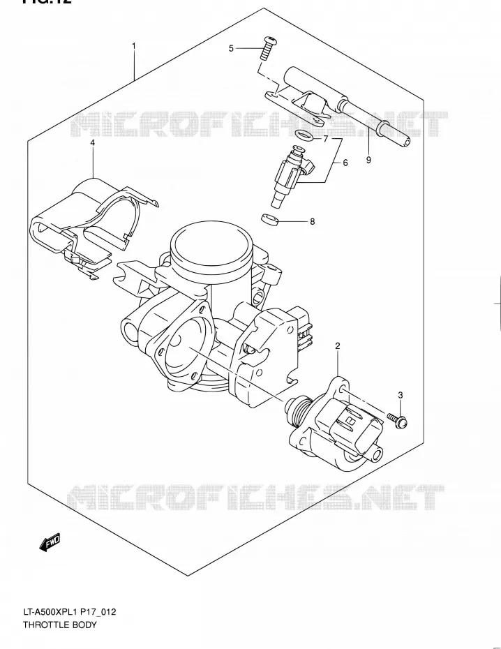 GASKLEPHUIS Suzuki QUAD 500 KINGQUAD 2011  LT-A500XP L1 (P17,P24)