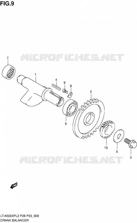 CRANK BALANCER Suzuki QUAD 500 KINGQUAD 2012  LT-A500XP L2/LT-A500XPZ L2 (P03,P28,P33)