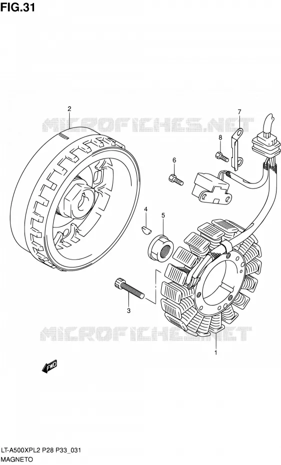 ONTSTEKING Suzuki QUAD 500 KINGQUAD 2012  LT-A500XP L2/LT-A500XPZ L2 (P03,P28,P33)