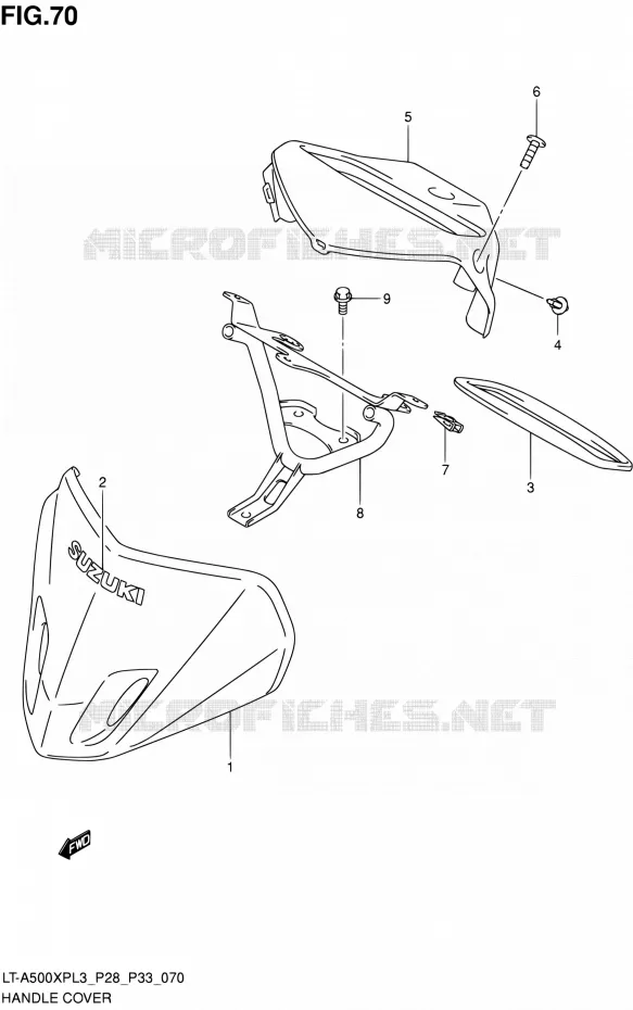FRONT KUIP (LT-A500XPZL3 P33) Suzuki QUAD 500 KINGQUAD 2013  LT-A500XP L3/LT-A500XPZ L3 (P03,P28,P33)