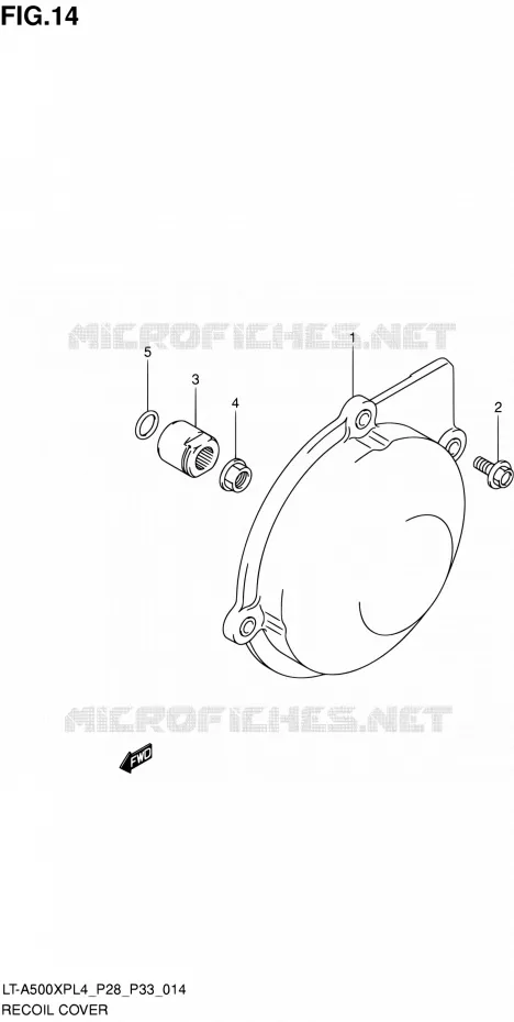 ALTERNATOR COVER Suzuki QUAD 500 KINGQUAD 1992  LT-A500XP L4/LT-A500XPZ L4 (P03,P28,P33)