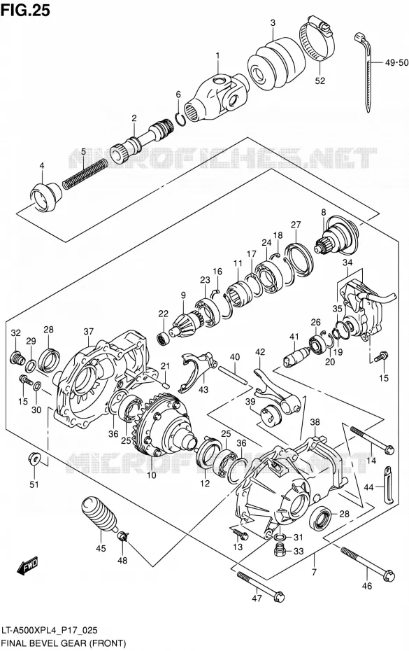 AANDRIJFAS (AVANT) Suzuki QUAD 500 KINGQUAD 2014  LT-A500XP L4/LT-A500XPZ L4 (P17)