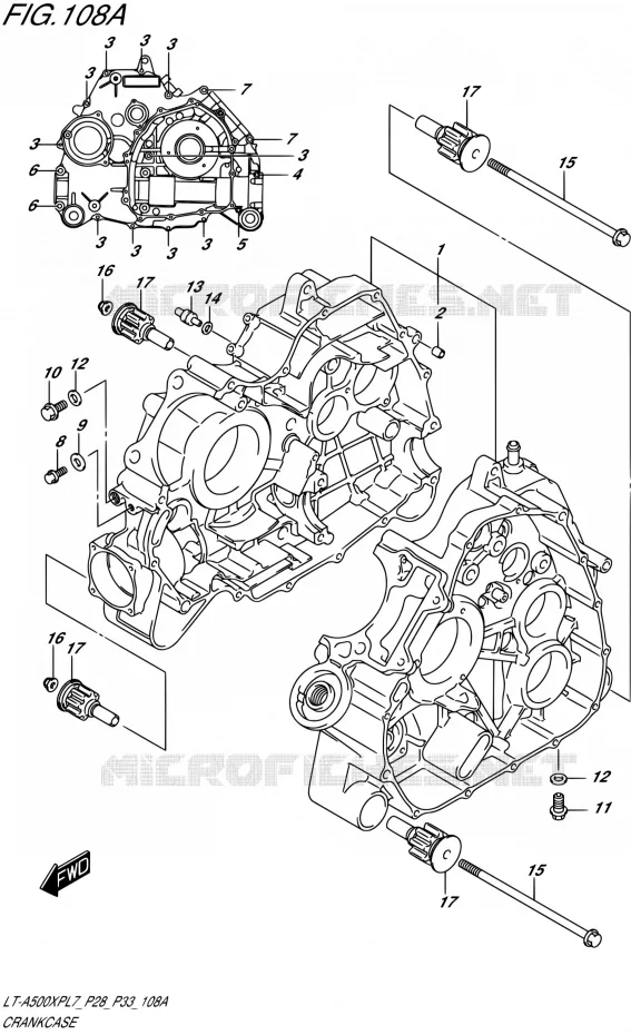CASING Suzuki QUAD 500 KINGQUAD 2017  LT-A500XP L7/LT-A500XPZ L7 (P28,P33)